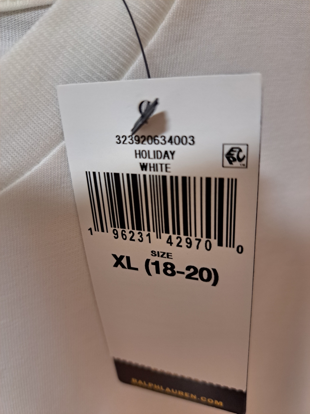 Polo by Ralph Lauren Cream Long-Sleeve Tee with Multicolor Polo Player Patch - Picture 3 of 6